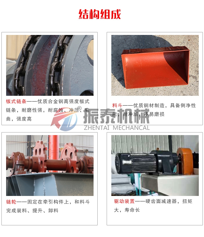 礦粉斗式提升機結(jié)構(gòu)組成